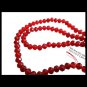 MURANO GLASS NECKLACE iridescent ruby red color beads