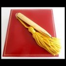 Pencil pen laminated gold Pendent charm Original 1940s