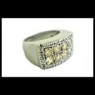Ring band with pavè of SWAROVSKI crystals and in sterling silver 925 Italy