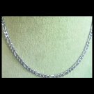 NECKLACE Figaro flat chain in STERLING SILVER 925 Long cm 60 NECKLACE Figaro flat chain in STERLING SILVER 925 Long cm 60