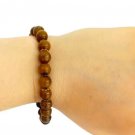 TIGER EYE beaded BRACELET and gold color In gift pouch Made in Italy