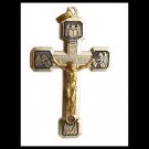 Crucifix Cross Via Crucis with relic soil of the Catacombs Roma 1980s pendant