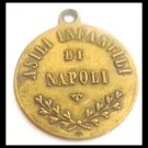NAPOLI ITALY Copper medal Original 1897 Asili di Napoli