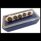 Tie clap clip by Flli MENEGATTI ITALY in sterling silver gold plated Murrina