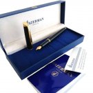 WATERMAN HEMISPHERE fountain pen in matte black and gold In it's gift box