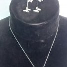 Butterfly necklace chain pendant with matching dangling earrings Made in Italy by Nomination