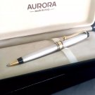 AURORA OPTIMA ball pen in Sterling silver 925 and gold plated In gift box
