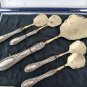 Ice Cream & dessert set in silver 800 Made in Italy 4 spoons + 1 big serving spoon
