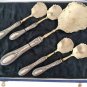 Ice Cream & dessert set in silver 800 Made in Italy 4 spoons + 1 big serving spoon