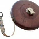 Rabone & Sons 66 Ft 30m Metallic Wired Tape Measure in leather casing 1950s