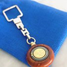 INTER CALCIO soccer team KEYCHAIN sterling 925 and wood 1980s in gift pouch