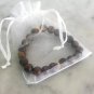 Tiger's eye beaded elastic bracelet & spacers gold plated