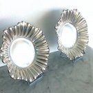 Jose Amor silversmith two floral petals trays cups in silver 800 Made in Israel