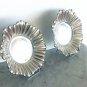 Jose Amor silversmith two floral petals trays cups in silver 800 Made in Israel