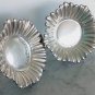 Jose Amor silversmith two floral petals trays cups in silver 800 Made in Israel