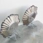 Jose Amor silversmith two floral petals trays cups in silver 800 Made in Israel