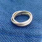 TRINITY RING in sterling silver 925 Mexico 3 bands ring for him or her