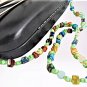 Murano Murrina square and round beads chain Millefiori EYE GLASSES CHAIN