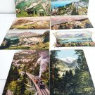 8 Switzerland postcards SONNENAUFGANG PILATUS JUNGFRAU KALTBAD Original 1950s not travelled
