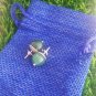 JADE STUD EARRINGS in silver 800 green Jade stone from Alaska Original In gift pouch