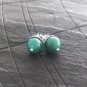 JADE STUD EARRINGS in silver 800 green Jade stone from Alaska Original In gift pouch