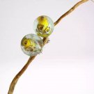 MURANO MURRINA EARRINGS studs Ball shape Made in Italy Vintage model 1970s In gift pouch