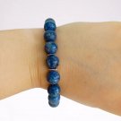 LAPIS LAZULI beaded BRACELET Spring ring closure Original In gift pouch Italy