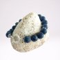 LAPIS LAZULI beaded BRACELET Spring ring closure Original In gift pouch Italy