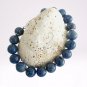 LAPIS LAZULI beaded BRACELET Spring ring closure Original In gift pouch Italy
