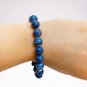 LAPIS LAZULI beaded BRACELET Spring ring closure Original In gift pouch Italy