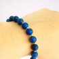 LAPIS LAZULI beaded BRACELET Spring ring closure silver plated
