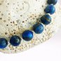LAPIS LAZULI beaded BRACELET Spring ring closure silver plated