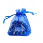 LAPIS LAZULI beaded BRACELET & closure silver plated Original In gift pouch