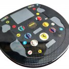 FERRARI tin metal box in the shape of a F1 driving wheel with carton cover box