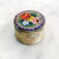 MICRO MOSAIC pill box Roman micromosaic round pocket box Made in Italy 1960s