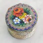 MICRO MOSAIC pill box Roman micromosaic round pocket box Made in Italy 1960s