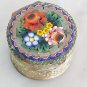 MICRO MOSAIC pill box Roman micromosaic round pocket box Made in Italy 1960s