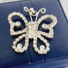BUTTERFLY PENDANT charm for necklace with white SWAROVSKI crystals