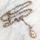 SAINT JOSEPH Praying rosary silver plated with medal of Saint Joseph