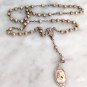 SAINT JOSEPH Praying rosary silver plated with medal of Saint Joseph