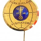 FIERA DI MILANO 1968 visitatore pin brooch medal by Bertoni Italy