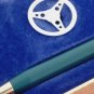 SHEAFFER 264 MEDIUM green ball pen set with cufflinks in stainless steel