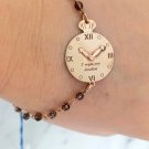 LE FAVOLE bracelet in sterling silver 925 and plated in pink gold Collection Alice in Wonderland
