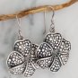 FLOWER pendant dangling drop EARRINGS in Sterling SILVER 925 in gift box