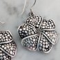 FLOWER pendant dangling drop EARRINGS in Sterling SILVER 925 in gift box