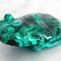 MALACHITE FROG stone hand carved paperweight Good Luck from Congo Africa