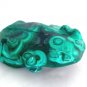 MALACHITE FROG stone hand carved paperweight Good Luck from Congo Africa