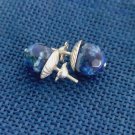Stud earrings in silver 800 with faceted lapis lazuli stones Made in Italy