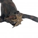 Black CRUCIFIX in hand engraved wood corpus of Christ South America 1800s