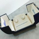 MILUNA Italy stud earrings in SILVER 800 with white PEARLS